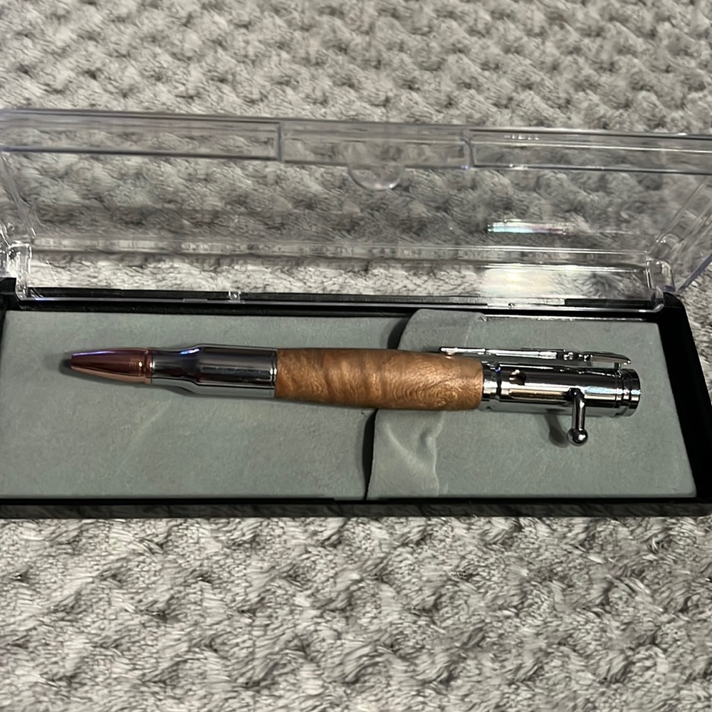 Hand crafted bullet pen